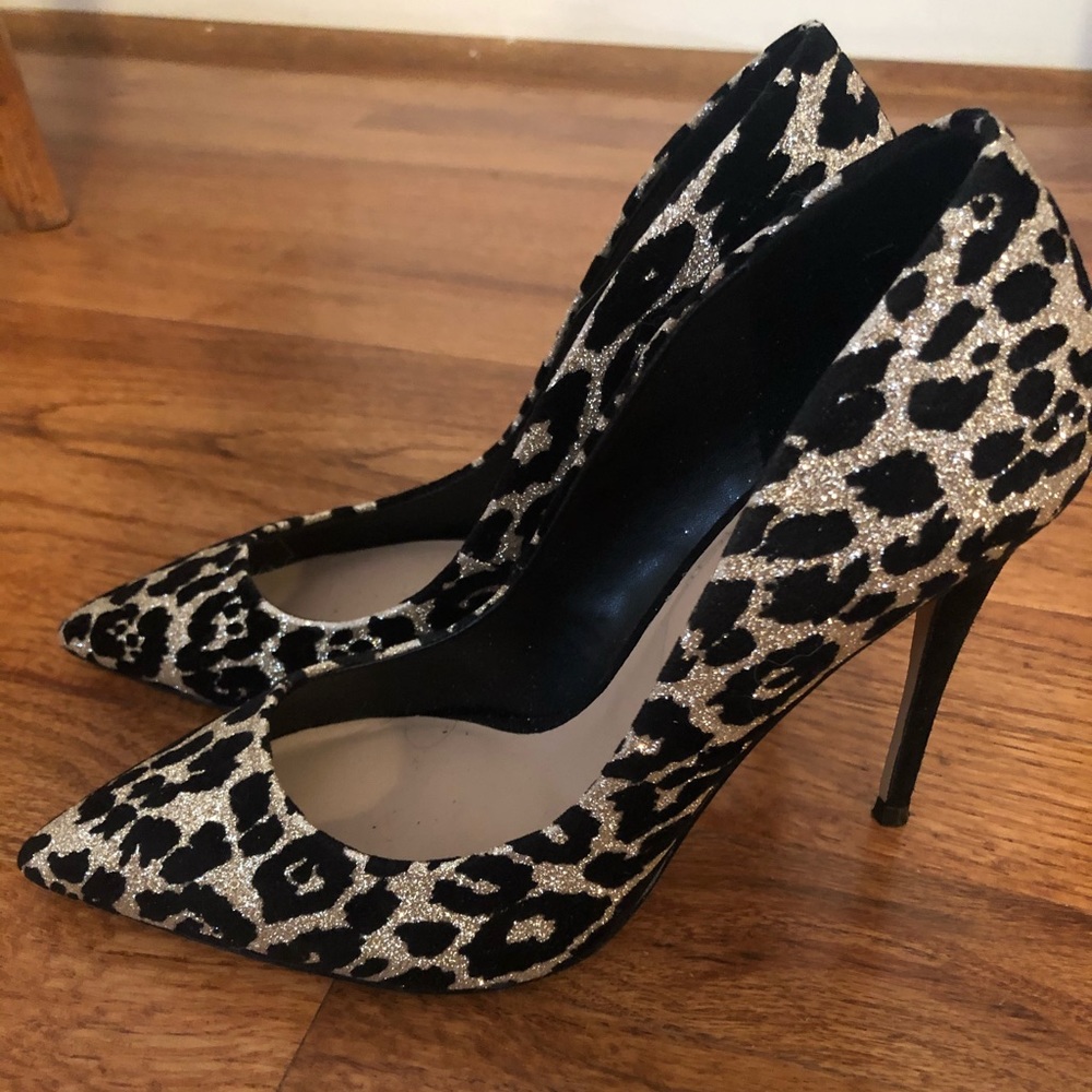 ALDO LEOPARD STILETTO HEELS PUMPS